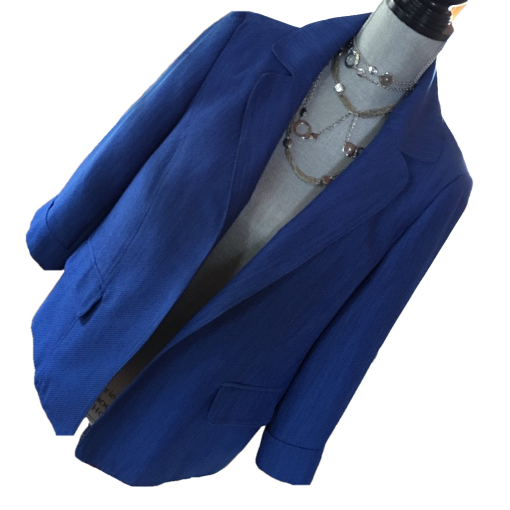 First Option 3/4 sleeve Royal Blue blazer